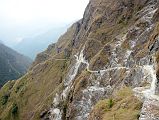 
Narrow Trail Carved Into Steep Rock Face Just After Leaving Boghara On Trek To Darbang Around Dhaulagiri
